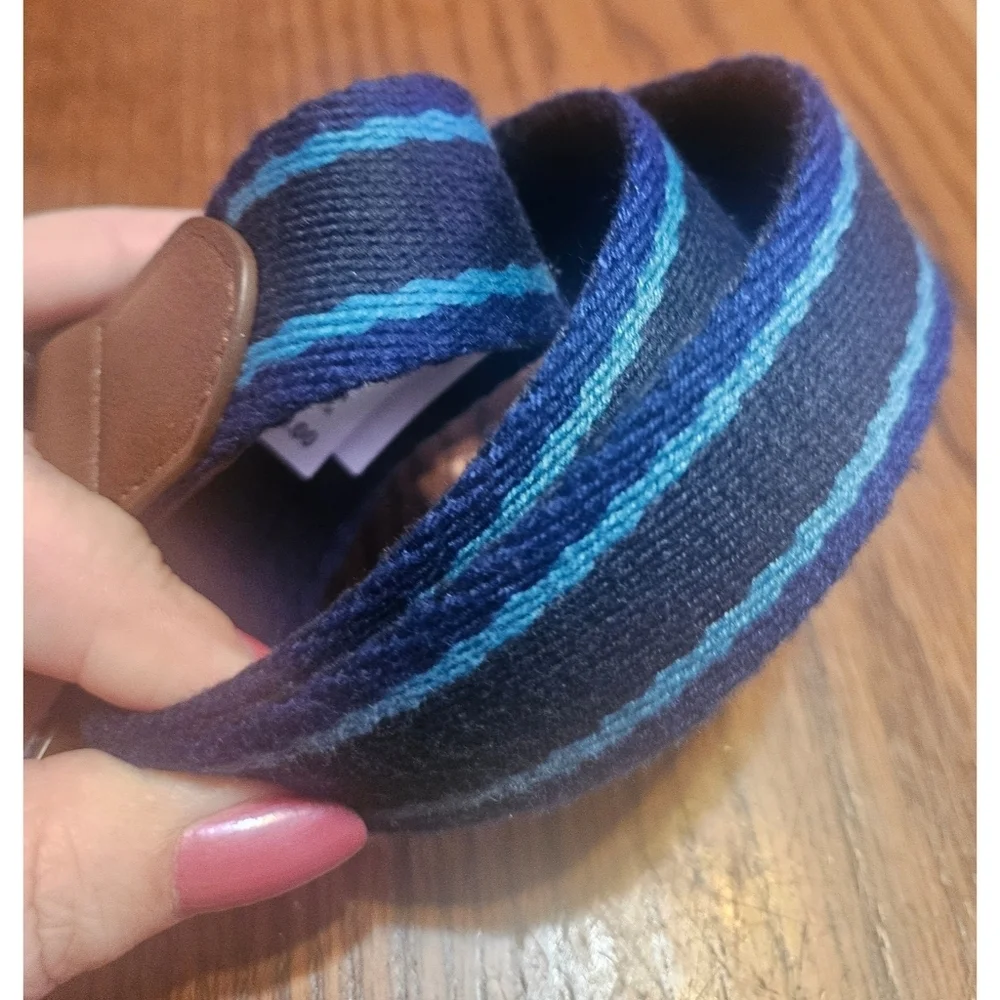 NEW Art Class Blue Reversible Striped Kids' Belt
